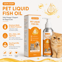 Huile de poisson oméga-3 sauvage de haute pureté en bouteille d'aluminium à barrière d'oxygène liquide, marque privée pour animaux de compagnie, vente en gros, sans mercure, pour la peau