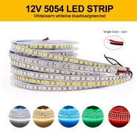 5054 bande de LED 12V 120LEDs/m IP20 étanche ruban flexible lampe avec connecteur DC blanc chaud blanc froid bleu