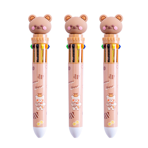 Stylo bille créatif 10 couleurs en 1, mignon, multicolore, personnalisable avec logo, en plastique, avec boîte de présentation – Vente en gros à prix réduit - Product Image 3