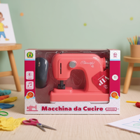 Magnifique machine à coudre italienne en plastique, fonctionnant avec une pile AA de 1,5 V, sur le thème des métiers, pour les enfants de 3 ans et plus
