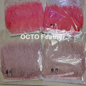 Prix usine haute qualité plume frange dentelle pour tissu vêtements <span class=keywords><strong>couture</strong></span> 10 mètres moelleux autruche plume garniture - Product Image 4
