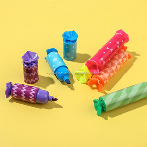 6 सिंक्रोटेड रंग और खुशबू कैंडी थीम मिनी हाइलाइटर्स - Product Image 6