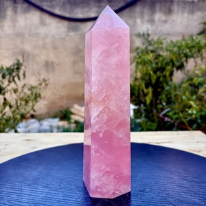 Torre de Cristal de Cuarzo Rosa para Sanación al por Mayor, Varita de Cuarzo Rosa, Torre de Cristal Feng Shui, Columna de Cuarzo Rosa - Product Image 5