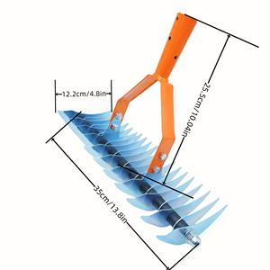 1.3m chaume râteau pelouse déchaumage outil pour mousse feuilles sol jardin <span class=keywords><strong>scarificateur</strong></span> râteau à feuilles et aérateur de sol - Product Image 5