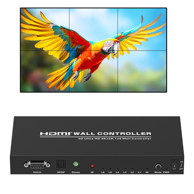 4K HD 1080P 2x3 HDMI TV Video Wall Controller Processor 1X2 1X4 1X3 1X5 2X3 1X6 Multi Video Screen Processor Switch Splicer
