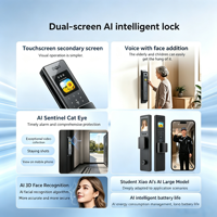 Serrure intelligente sans clé WiFi, caméra intégrée, interphone vidéo avec reconnaissance faciale, adaptée aux portes en aluminium