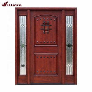 <span class=keywords><strong>Villa</strong></span> prix de <span class=keywords><strong>la</strong></span> porte en métal utilisé aulne noueux extérieur en fer forgé porte d'entrée principale conceptions de sécurité - Product Image 4