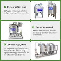 Chaîne de production professionnelle compacte de 50 L pour la fabrication de lait, crème et yaourt UHT – Prix compétitif