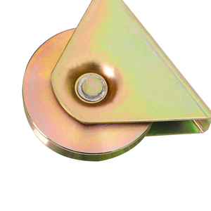 Roulettes de porte coulissante à gorge en V/U de 50 mm, roulement à double billes, en acier doré rigide, <span class=keywords><strong>pour</strong></span> usage léger - Product Image 6