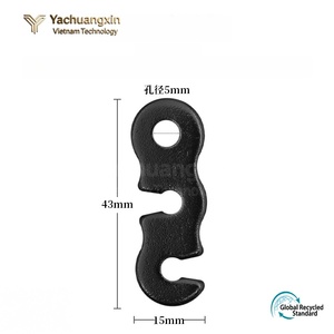 Boucle de corde portable en alliage d'aluminium rouge en forme de S, 43 mm x 15 mm, pour le camping en plein air et la survie en escalade - Product Image 2