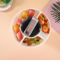 Bestseller Plastic fruitschaal met compartimenten voor snacks en fruit
