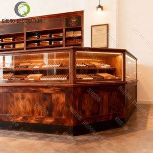 Custom Smoke Shop Display Diseño de interiores Exhibición de cigarros Escaparate Caja de tabaco Estantes de exhibición Gabinete para tiendas minoristas - Product Image 4