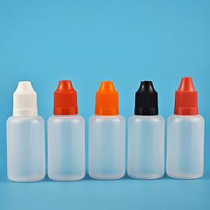 10ml 20ml Botellas cuentagotas de plástico cosmético Botella de 30ml Cuentagotas de plástico con tapa - Product Image 1