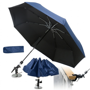 Super strong <b>windproof</b> and sun blocking foldable portable <b>umbrella</b> with a magnetic base outdoor used magnet <b>umbrella</b> - Product Image 1