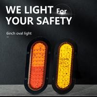 Feu de position latéral et clignotant 12V 24V, lampe de marquage ovale à 44 LED avec faible consommation 0,154A pour véhicule utilitaire