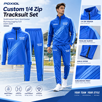 Ensemble d'entraînement de football à col zippé, survêtement de football personnalisé par sublimation, uniforme d'équipe OEM ODM, faible MOQ, vente en gros, pour jeunes et adultes