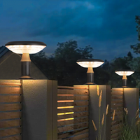 Lampu pilar dekorasi LED, gaya Eropa 5W IP66 aluminium PC taman luar ruangan lampu rumput matahari LED dapat disesuaikan pengisian daya harga rendah lampu pilar dekoratif