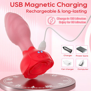 Vibrateur <span class=keywords><strong>anal</strong></span> rose en silicone, design monstre, rotation 360°, 9 modes de vibration, application mobile, 5 modes, recharge magnétique, <span class=keywords><strong>plug</strong></span> <span class=keywords><strong>anal</strong></span> - Product Image 5
