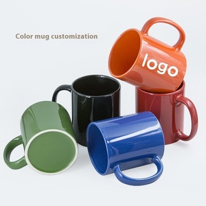 Taza de agua publicitaria con logotipo personalizado de Color sólido de 11oz, Taza de cerámica de Color con caja, taza de café de Material de PC de barril recto para regalos - Product Image 2