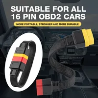 Cable THINKDIAG de 16 Pines Macho a Hembra, Cable de Extensión OBD2 de 0.36M para Thinkdiag Easydiag, Conector OBDII EOBD