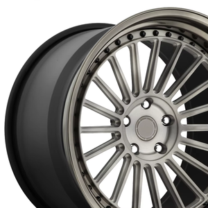 High Strength Deep Dish Multi Spoke Three Piece Forged Alloy Rim With Wheel Center Cap Custom Surface Finish Passenger <b>Car</b> Wheel - Product Image 5