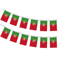 Drapeaux à cordes d'Azerbaïdjan de haute qualité, fanions en polyester 100D, guirlande de drapeaux nationaux