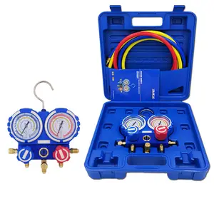 Großhandels preis Kältemittel R22 Manifold Gauge Set Dual Manifold Gauge VMG-2-R22-B mit Blow Case Packing