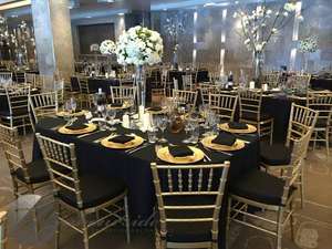 Lüks zarif Premium bitirmek için dayanıklı altın Metal Tiffany Chiavari sandalyeler gelin damat düğün ziyafet olay töreni - Product Image 6