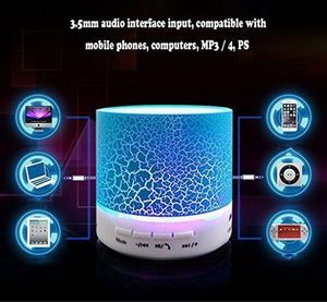 Cheapest Factory Price Portable <b>Mini</b> <b>Led</b> <b>Light</b> Smart Wireless Speakers Support FM Radio - Product Image 2