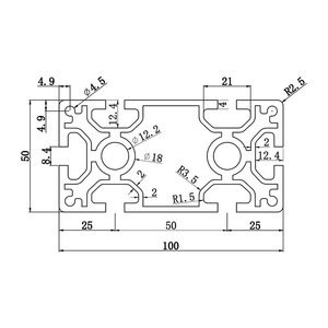 Shanghai Minjian 50100l Équipement de ligne d'assemblage de table de travail personnalisée en profilé d'aluminium industriel standard européen - Product Image 4