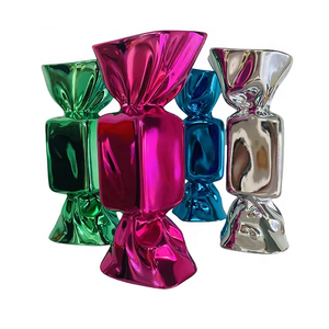 Escultura de Caramelo de Resina para Decoración del Hogar, Estatua de Piruleta de Fibra de Vidrio Galvanizada con Base para Decoración del Hogar - Product Image 2