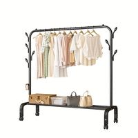 Porte-manteau et porte-sacs mobile en métal, design branche, présentoir pop pour séchage sur balcon