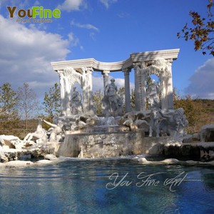 Grande <span class=keywords><strong>fontaine</strong></span> de Trevi <span class=keywords><strong>en</strong></span> marbre blanc, style baroque romain, <span class=keywords><strong>fontaine</strong></span> d'eau de jardin extérieure, statue sculptée à la main <span class=keywords><strong>en</strong></span> <span class=keywords><strong>pierre</strong></span> <span class=keywords><strong>pour</strong></span> villa, hôtel - Product Image 3