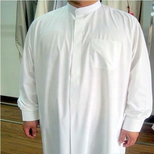 Muslim Clothing <strong>Polyester</strong> And <strong>Viscose</strong> <strong>Fabric</strong> Material Robe Abaya Thoub/islamic