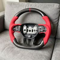 Volant en cuir rouge et fibre de carbone pour Dodge Challenger SRT Charger 2014-2019, pièce de tuning très demandée