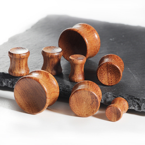 Dilatatori per Orecchie in Legno Naturale e Tunnel, Gioielli per Piercing, Regalo per Matrimonio e Fidanzamento, Gioielli per Piercing Corporeo, Plug in Legno - Product Image 4
