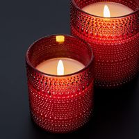 Lot de 2 bougies LED sans flamme en verre, bougies artificielles scintillantes télécommandées pour la décoration de la maison en période des fêtes