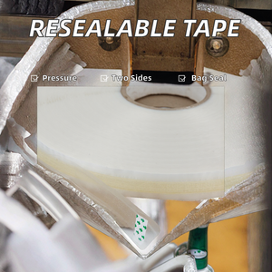 HDPE Double Sided Resealable <b>Waterproof</b> Security <b>Tape</b> Bag Sealing Industrial Grade Pressure Sensitive Acrylic Adhesive BOPP - Product Image 2