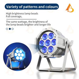 Nouveau produit personnalisé, projecteur LED PAR blanc 7 pièces 10W RGBWA UV DMX 512 - Product Image 3