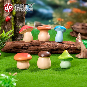 งานฝีมือเรซิ่นรูปเห็ด ของตกแต่งสวนจิ๋ว ของตกแต่งบ้าน ประติมากรรมศิลปะ รูปทรงกลม พลาสติกและเรซิ่น - Product Image 4