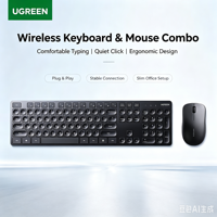 Ensemble clavier et souris sans fil OEM, interface PS/2+USB, rétroéclairé, mini, fin, étanche, 10000 DPI, touches multimédias programmables pour