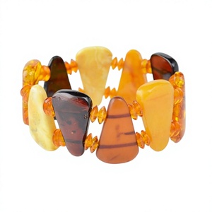 Pulsera de Cuentas Redondas de Resina Hecha a Mano, Colorida, Ligera, Joyería Decorativa con Tema de Ángel, para Navidad o San Valentín - Product Image 1