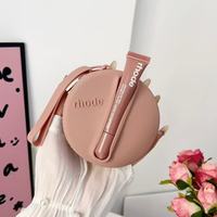 Étui de rangement à fermeture éclair pour gloss et rouge à lèvres, pochette de maquillage en silicone, étui de téléphone portable