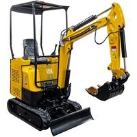 Meilleur fabricant chinois Prix de vente Nouvelles petites pelleteuses compactes remorquables diesel CE Micro Digger 1 tonne 1.3 tonnes Excavatrices Mini