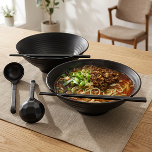 Bols à <span class=keywords><strong>ramen</strong></span> <span class=keywords><strong>japonais</strong></span> en mélamine écologiques A5, ensembles de salades et de nouilles avec logo personnalisé, vaisselle de restaurant, <span class=keywords><strong>kit</strong></span> d'ustensiles, vente en gros - Product Image 2