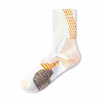 Chaussettes de sport respirantes personnalisées, longueur mi-mollet, avec talon rembourré en maille nid d'abeille, orteil renforcé, soutien de la voûte plantaire, en nylon, OEM
