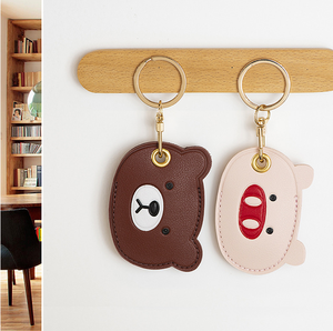 Llaveros de Cuero PU con Diseño de Animales, Funda Protectora para AirTag, Estuche para Rastreador GPS, Anillo Metálico para Llaves, Monedero - Product Image 2