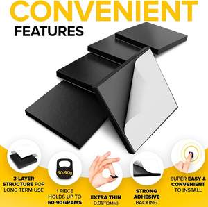 2024 מגנטים שחורים לאומנות | מגנטים תעשייתיים קרמיים מגנטים פריטים למקררים, לוחות כתיבה ולוחות הודעה 54 pc - Product Image 4