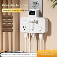 Adaptateur de prise standard US 110V avec USB Type-C à charge rapide, rallonge multiprise avec interrupteur