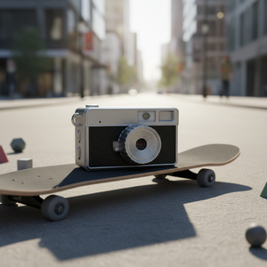 S159 Mini <b>Camera</b> Pendant Flip Screen Stylish Multi Filters With Flash Color Options Fashion Necklace Eco Data <b>Cable</b> - Product Image 6